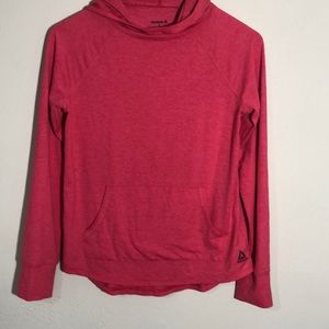 Girls Athletic Reebok Hot Pink Cowl Neck Hoodie